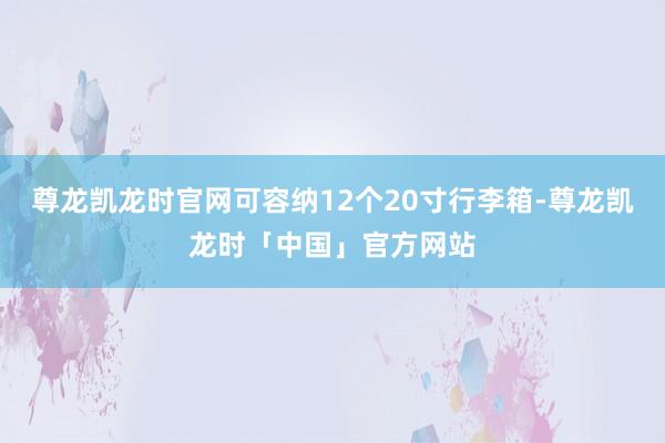 尊龙凯龙时官网可容纳12个20寸行李箱-尊龙凯龙时「中国」官方网站